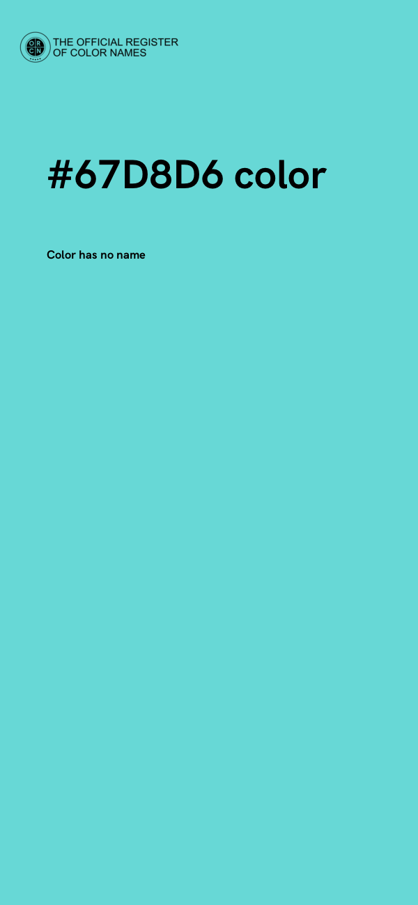 #67D8D6 color image