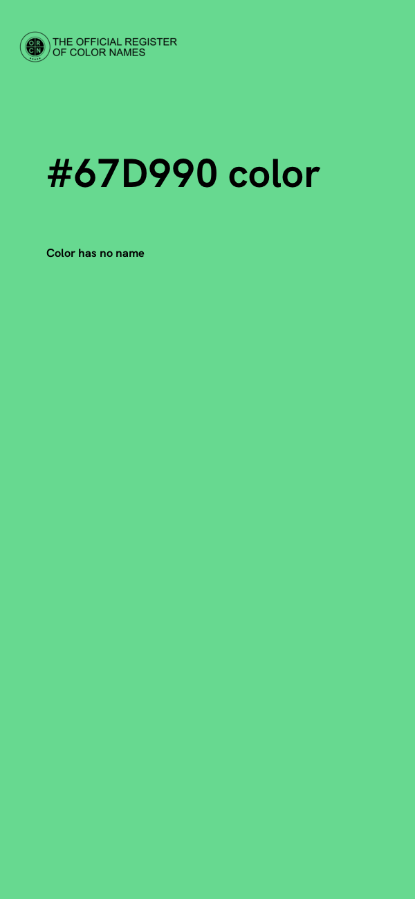 #67D990 color image