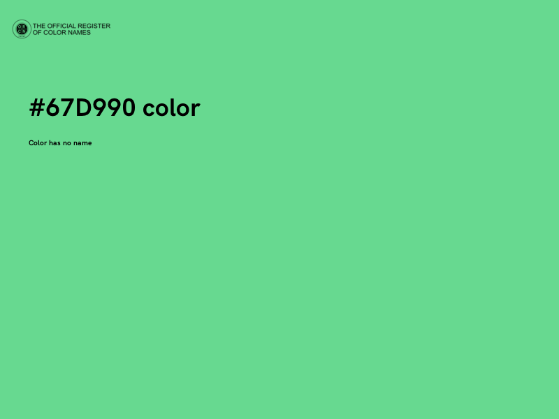 #67D990 color image