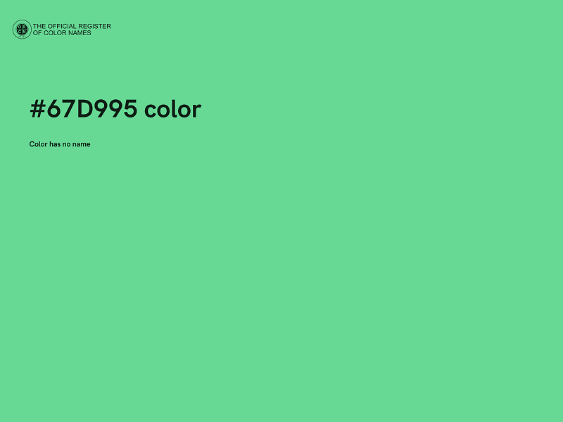 #67D995 color image