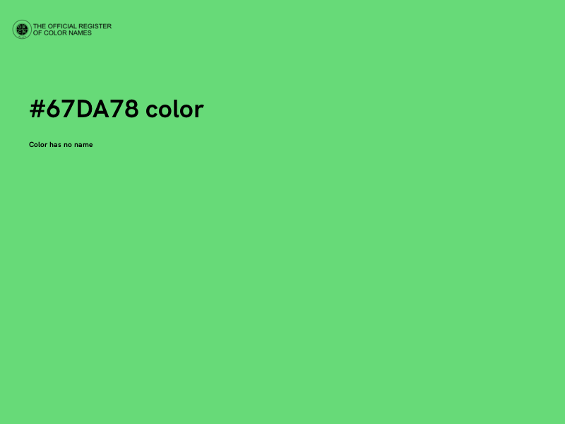 #67DA78 color image