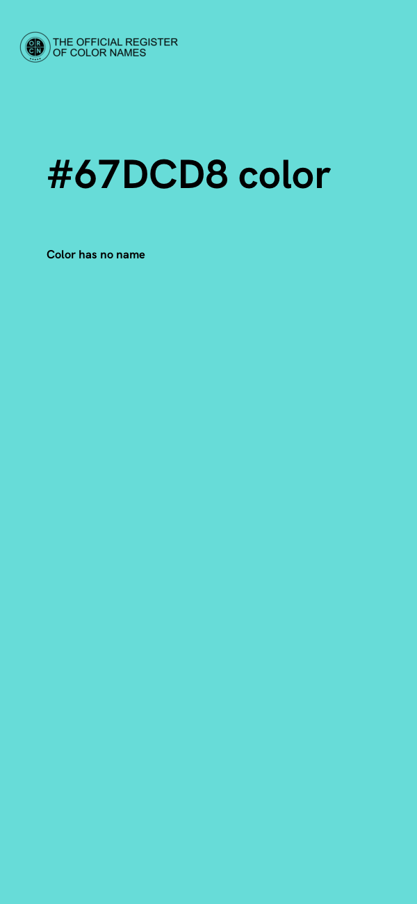 #67DCD8 color image