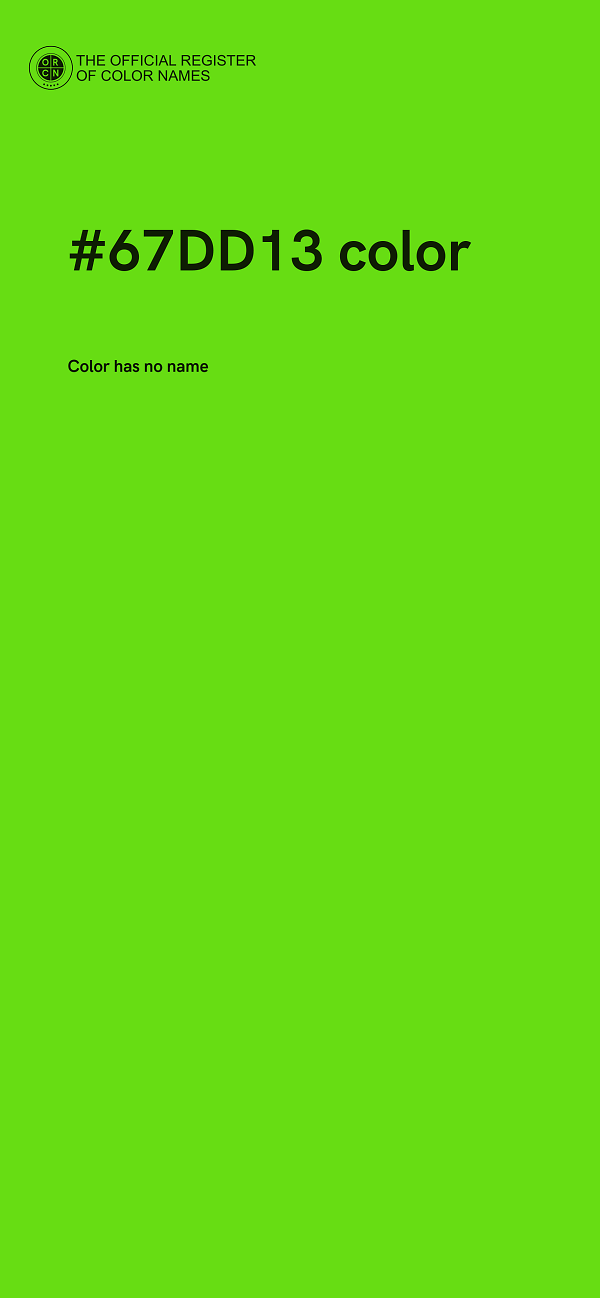 #67DD13 color image