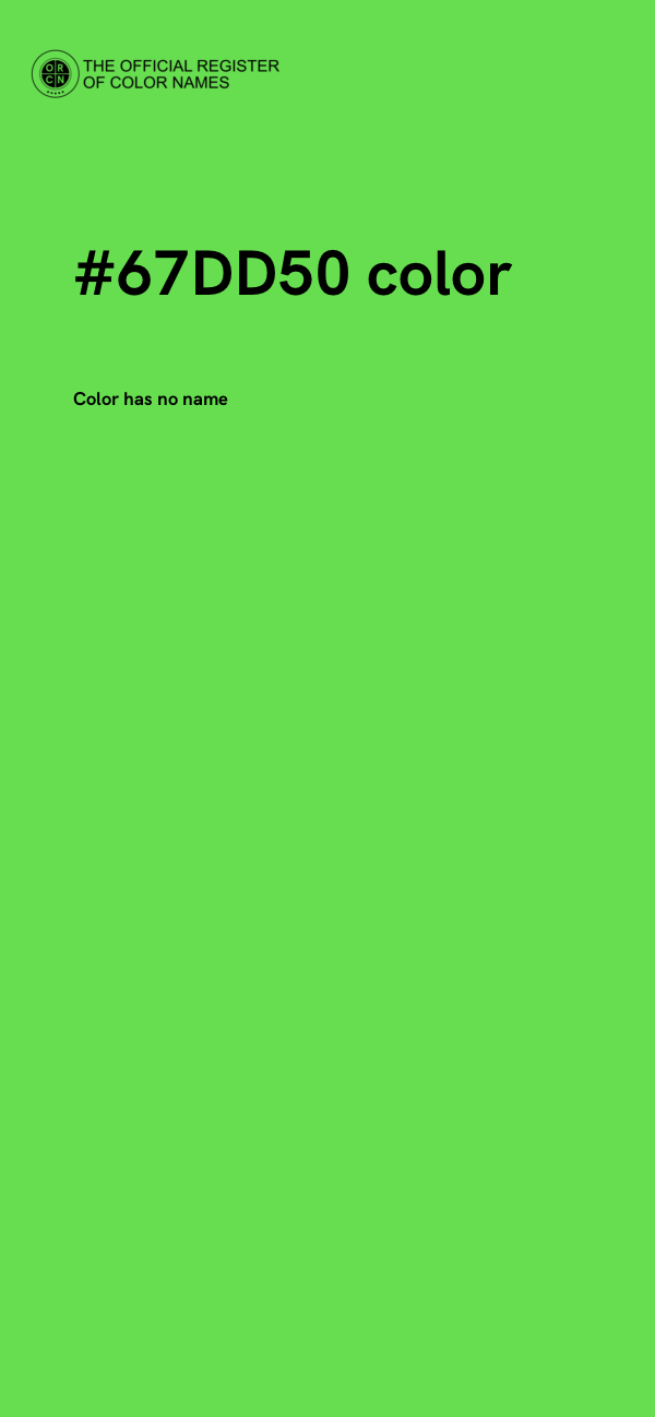 #67DD50 color image