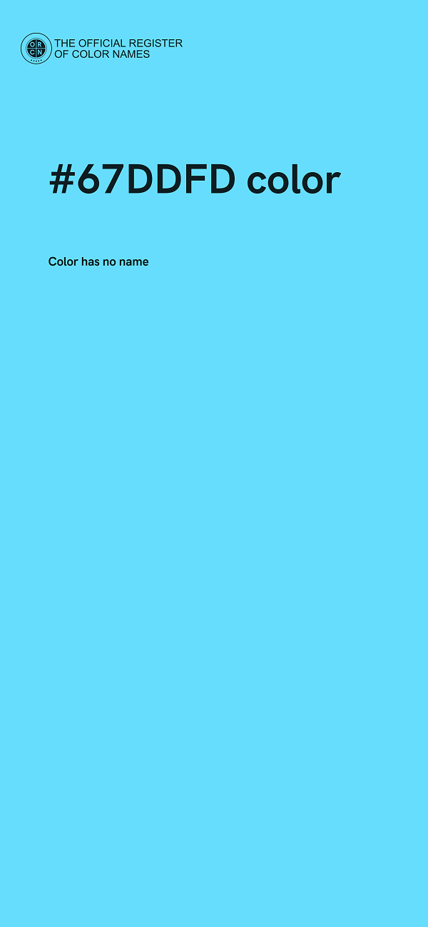 #67DDFD color image
