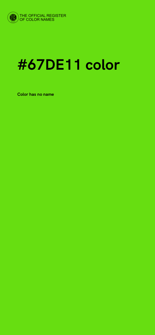 #67DE11 color image