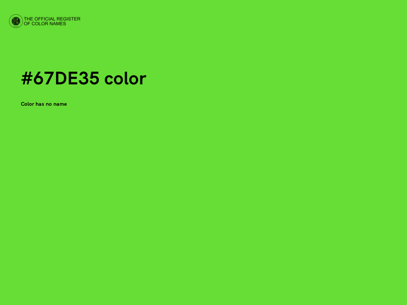 #67DE35 color image