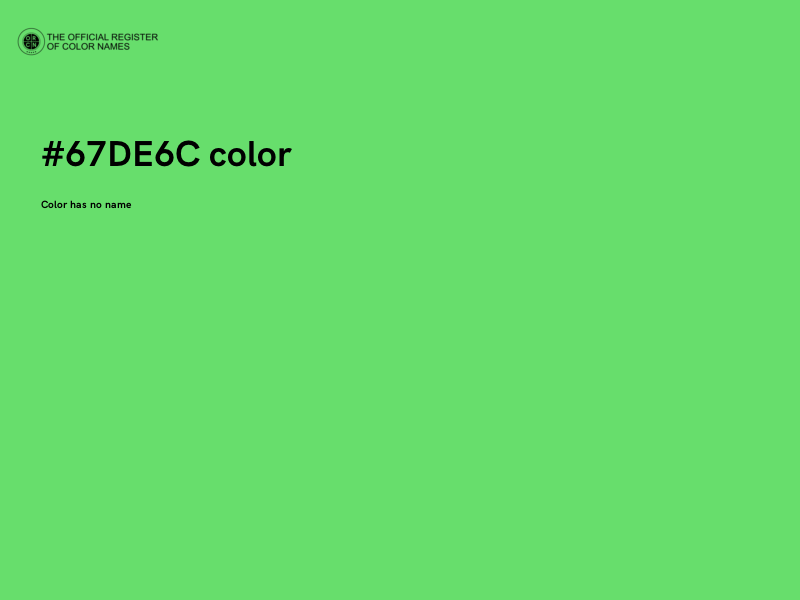 #67DE6C color image