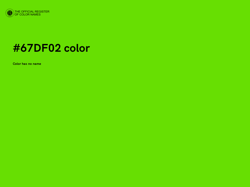 #67DF02 color image