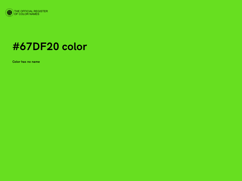 #67DF20 color image