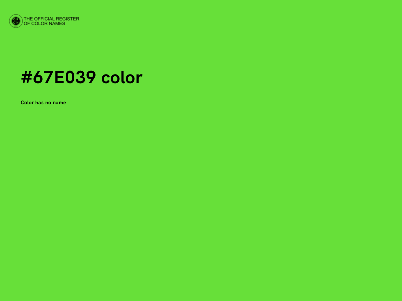 #67E039 color image