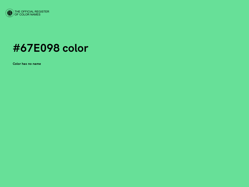 #67E098 color image