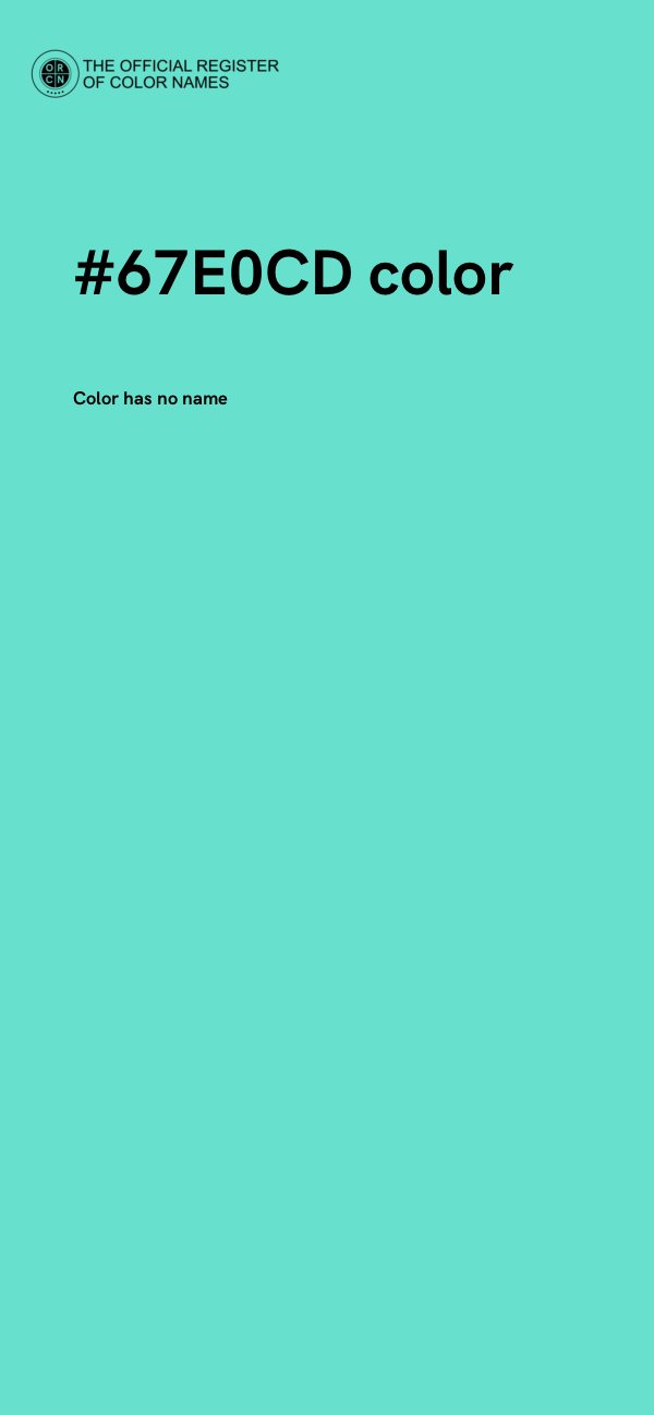 #67E0CD color image