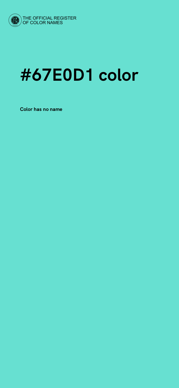 #67E0D1 color image