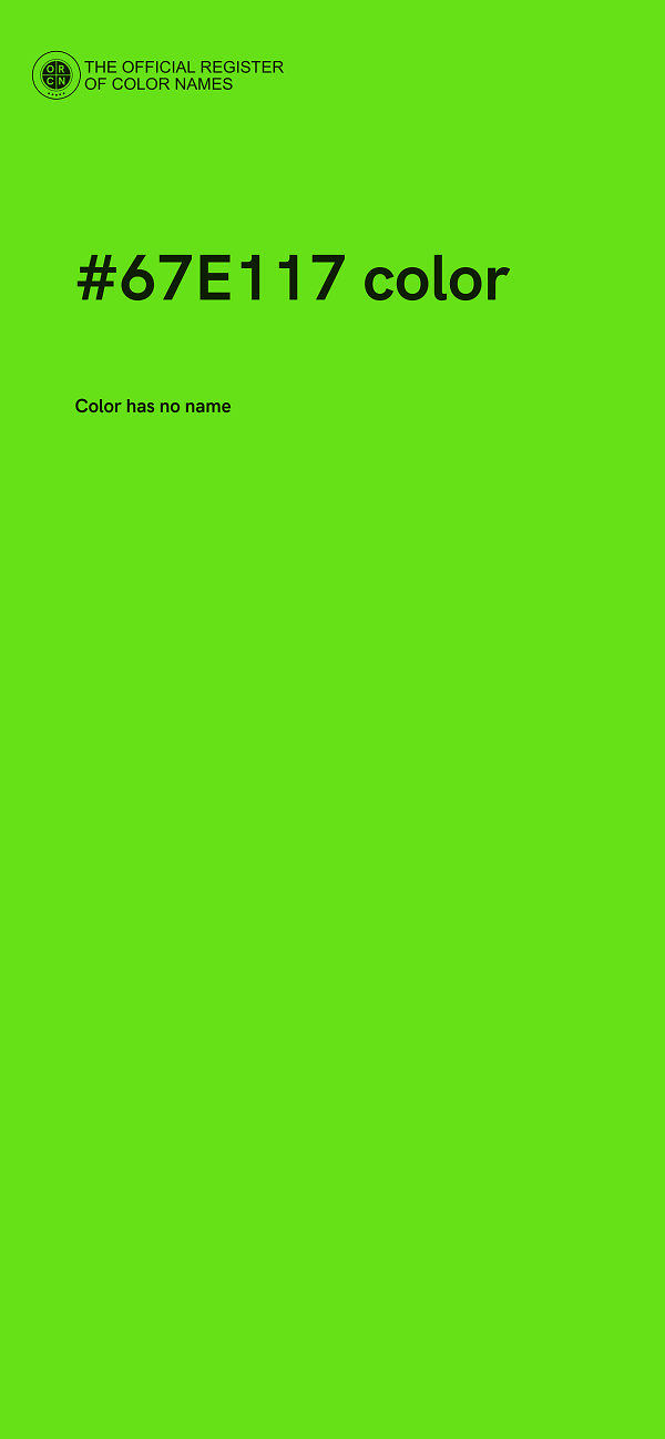 #67E117 color image