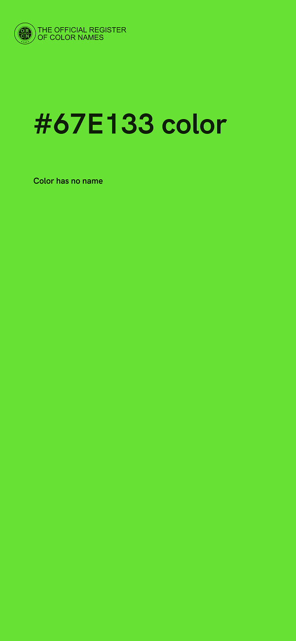 #67E133 color image