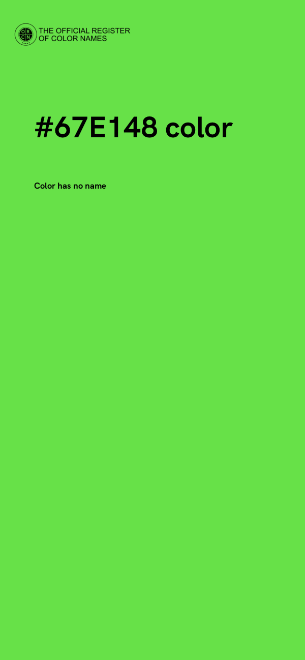 #67E148 color image