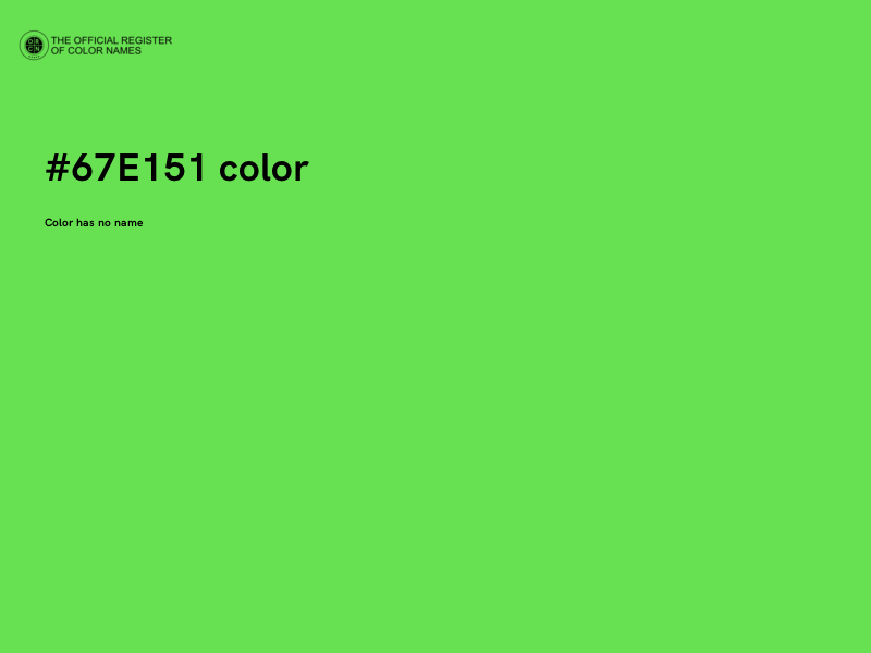 #67E151 color image