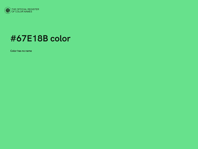 #67E18B color image