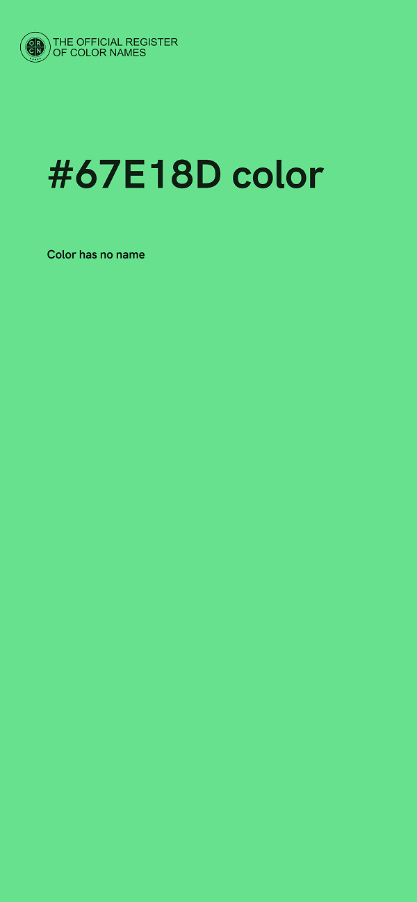 #67E18D color image