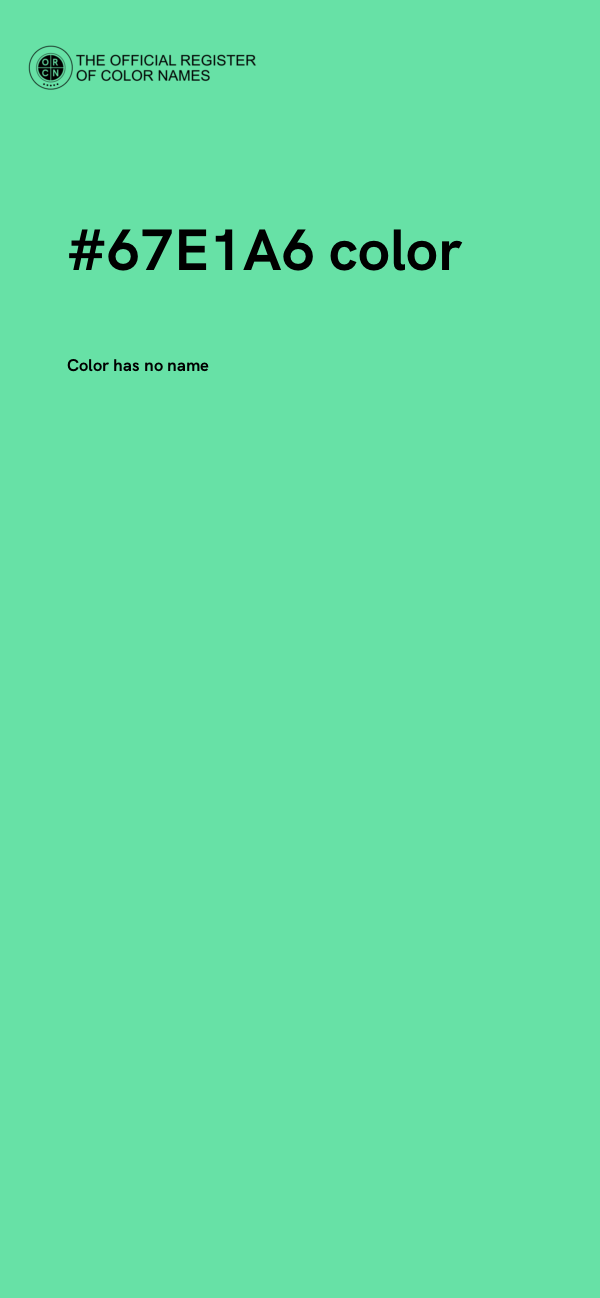 #67E1A6 color image