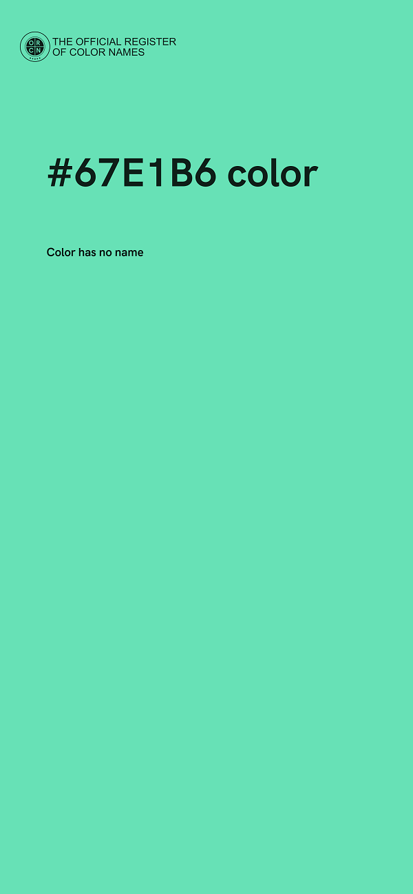 #67E1B6 color image