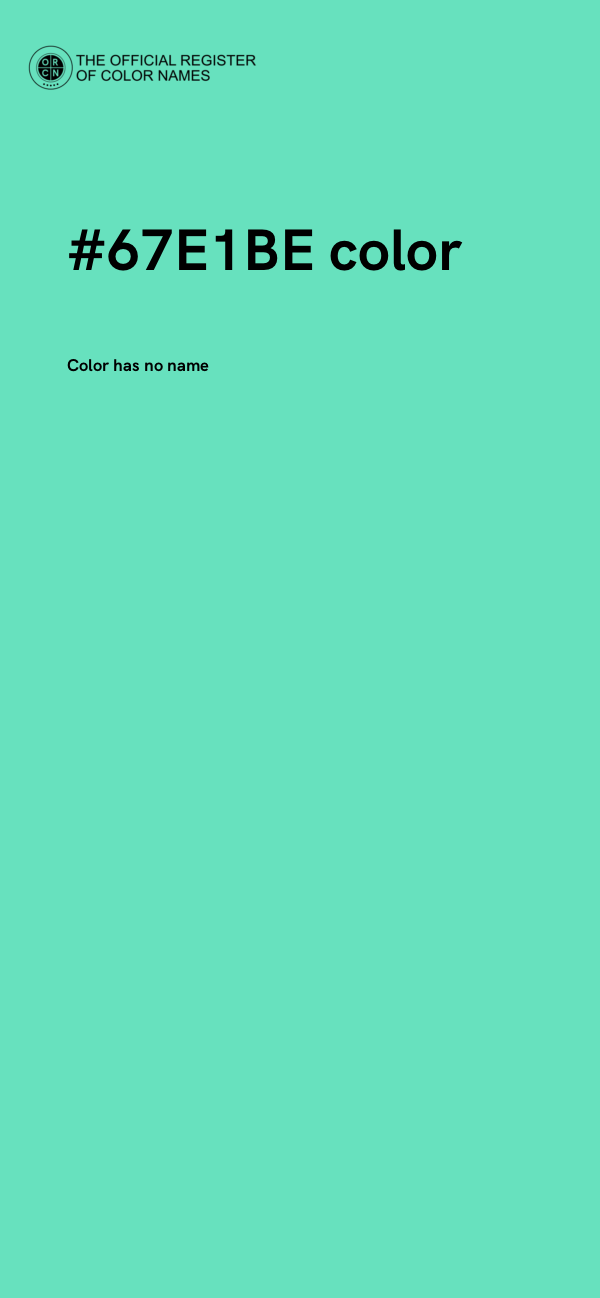 #67E1BE color image