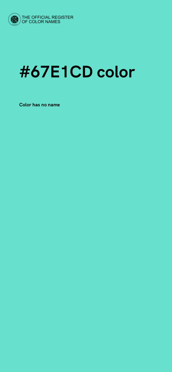 #67E1CD color image