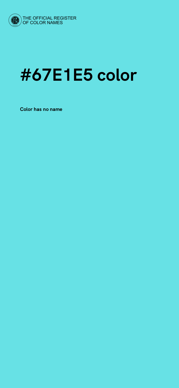 #67E1E5 color image