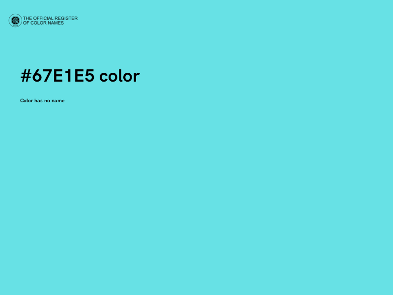 #67E1E5 color image