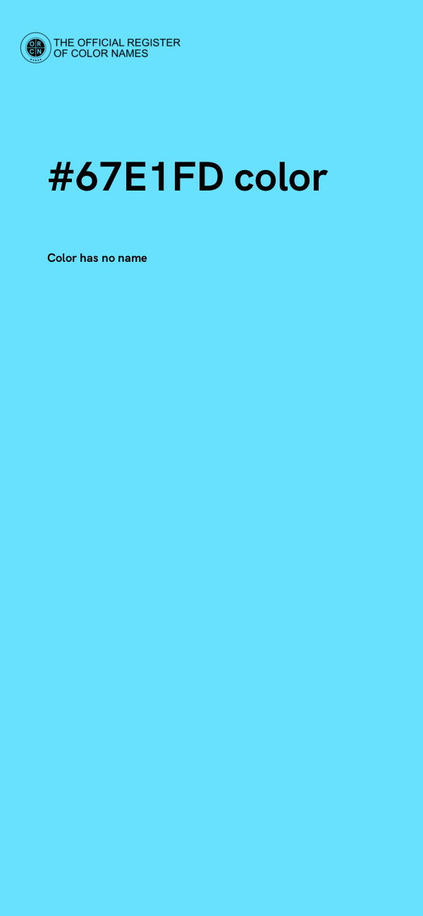#67E1FD color image