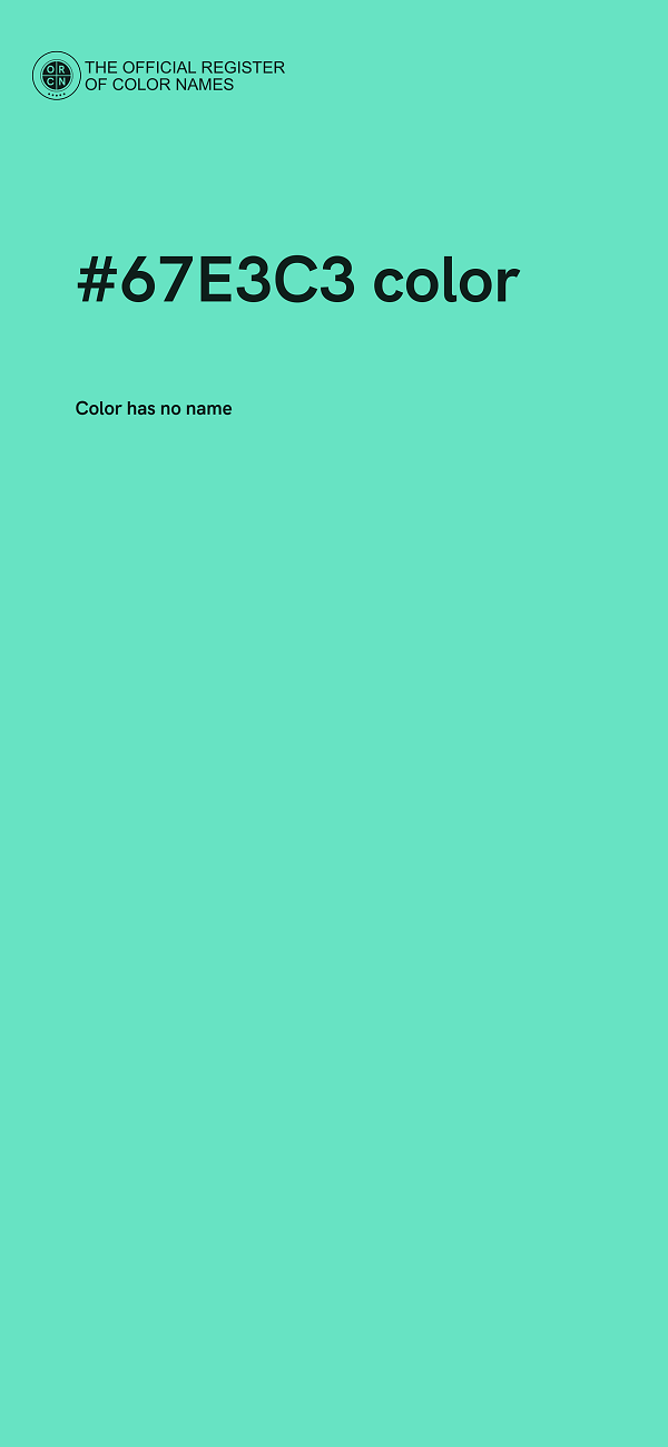 #67E3C3 color image