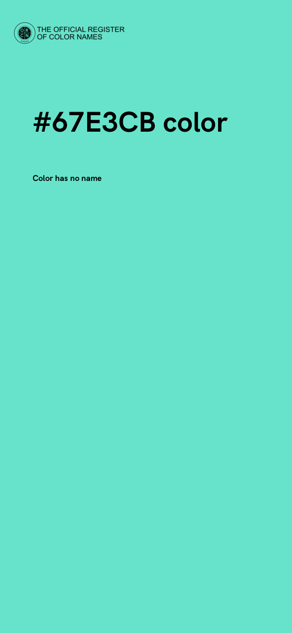 #67E3CB color image