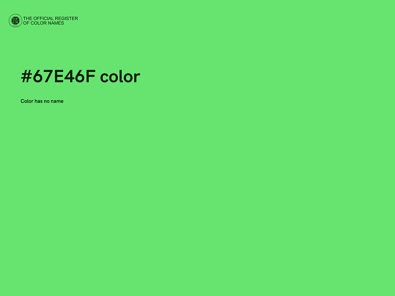 #67E46F color image