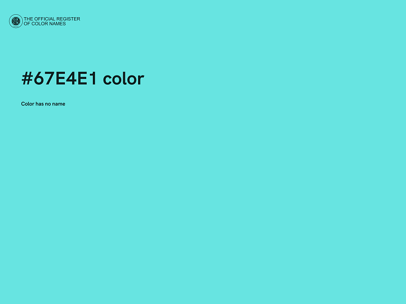 #67E4E1 color image