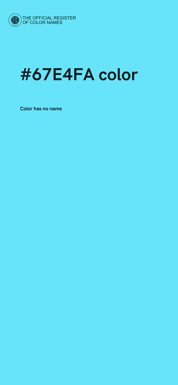 #67E4FA color image