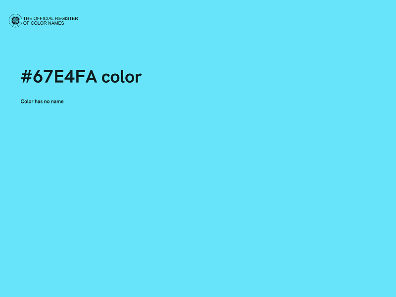 #67E4FA color image