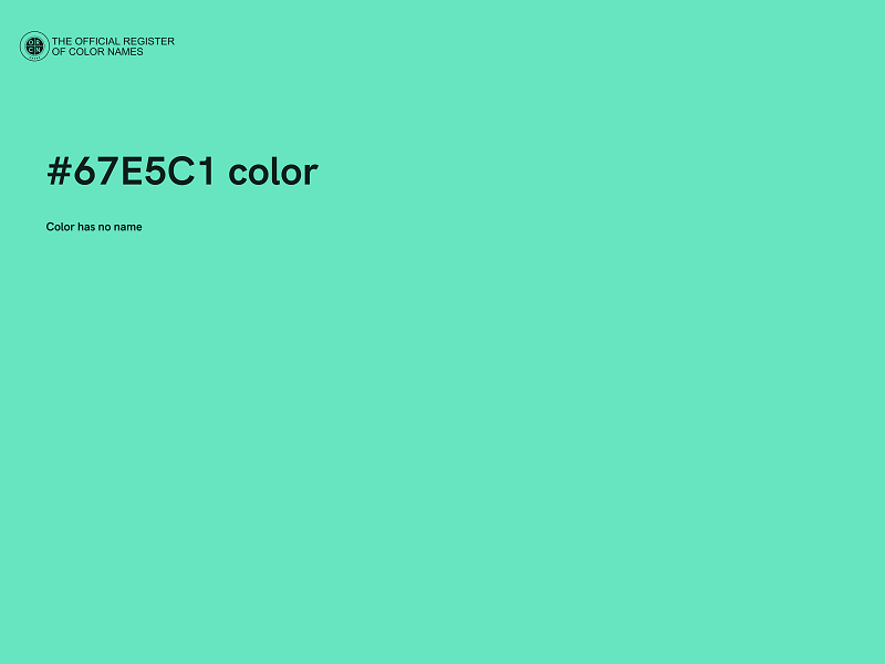 #67E5C1 color image