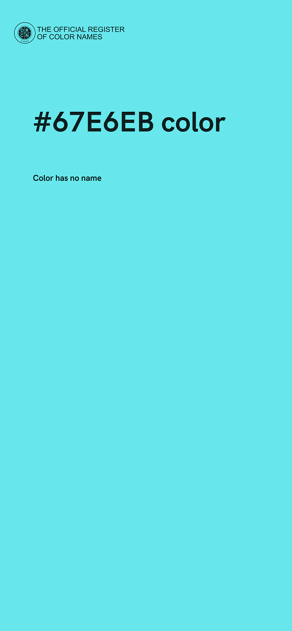 #67E6EB color image
