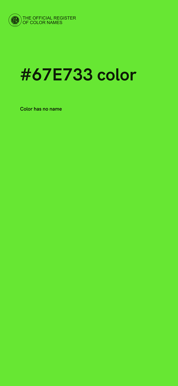 #67E733 color image