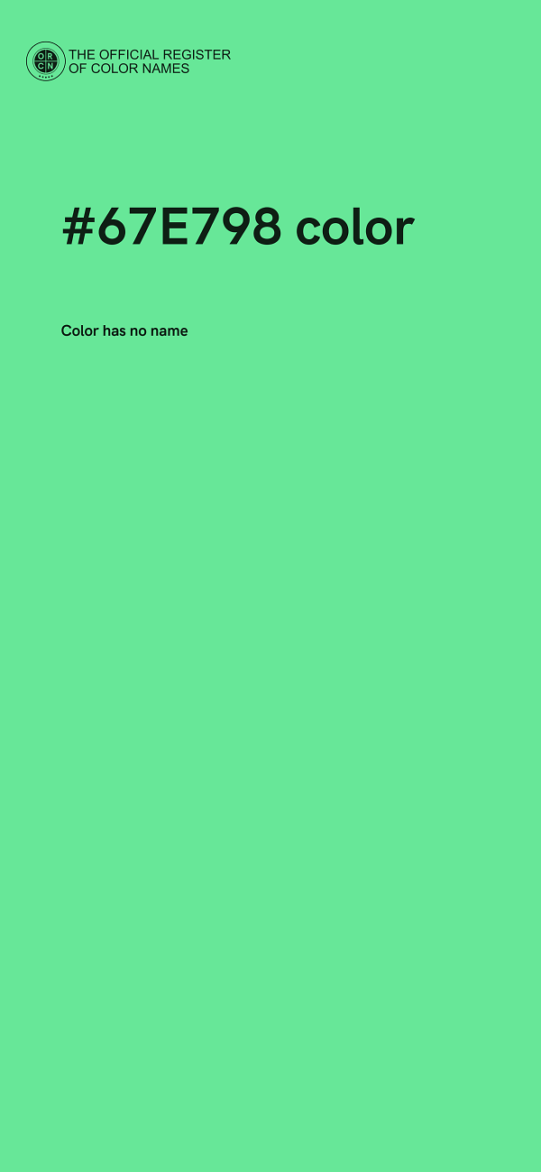 #67E798 color image