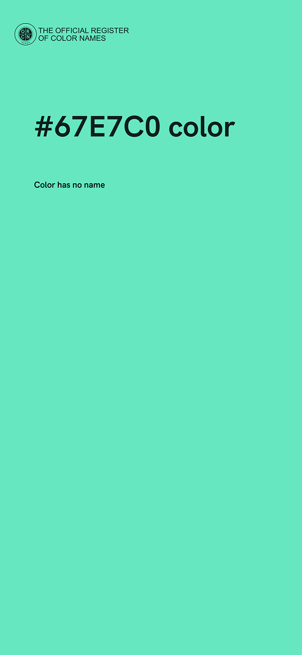 #67E7C0 color image