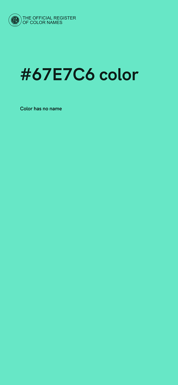 #67E7C6 color image