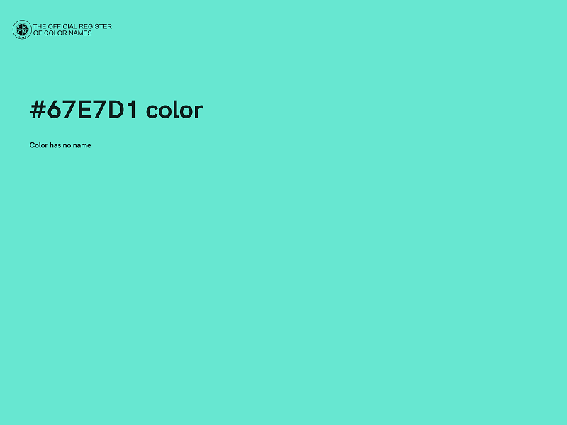 #67E7D1 color image