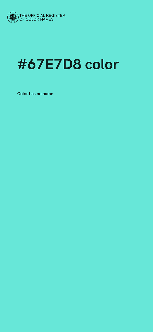 #67E7D8 color image