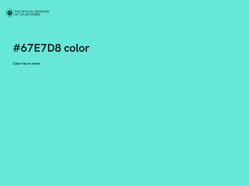 #67E7D8 color image