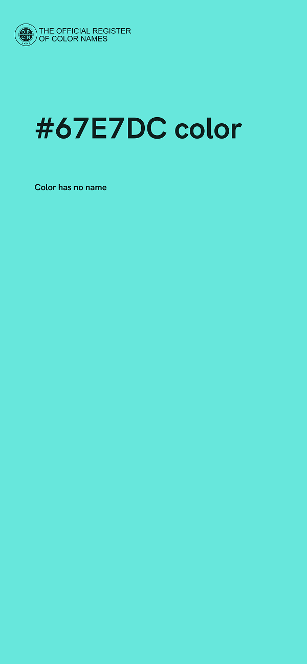 #67E7DC color image