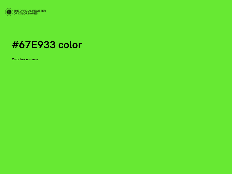 #67E933 color image