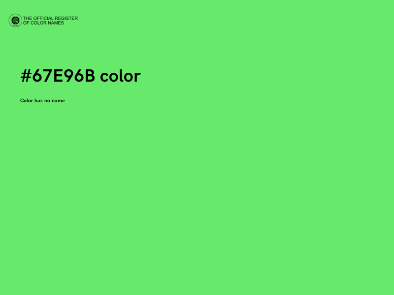 #67E96B color image