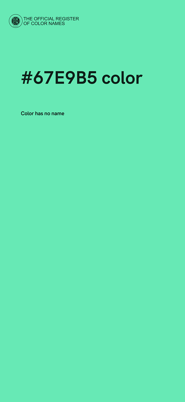 #67E9B5 color image